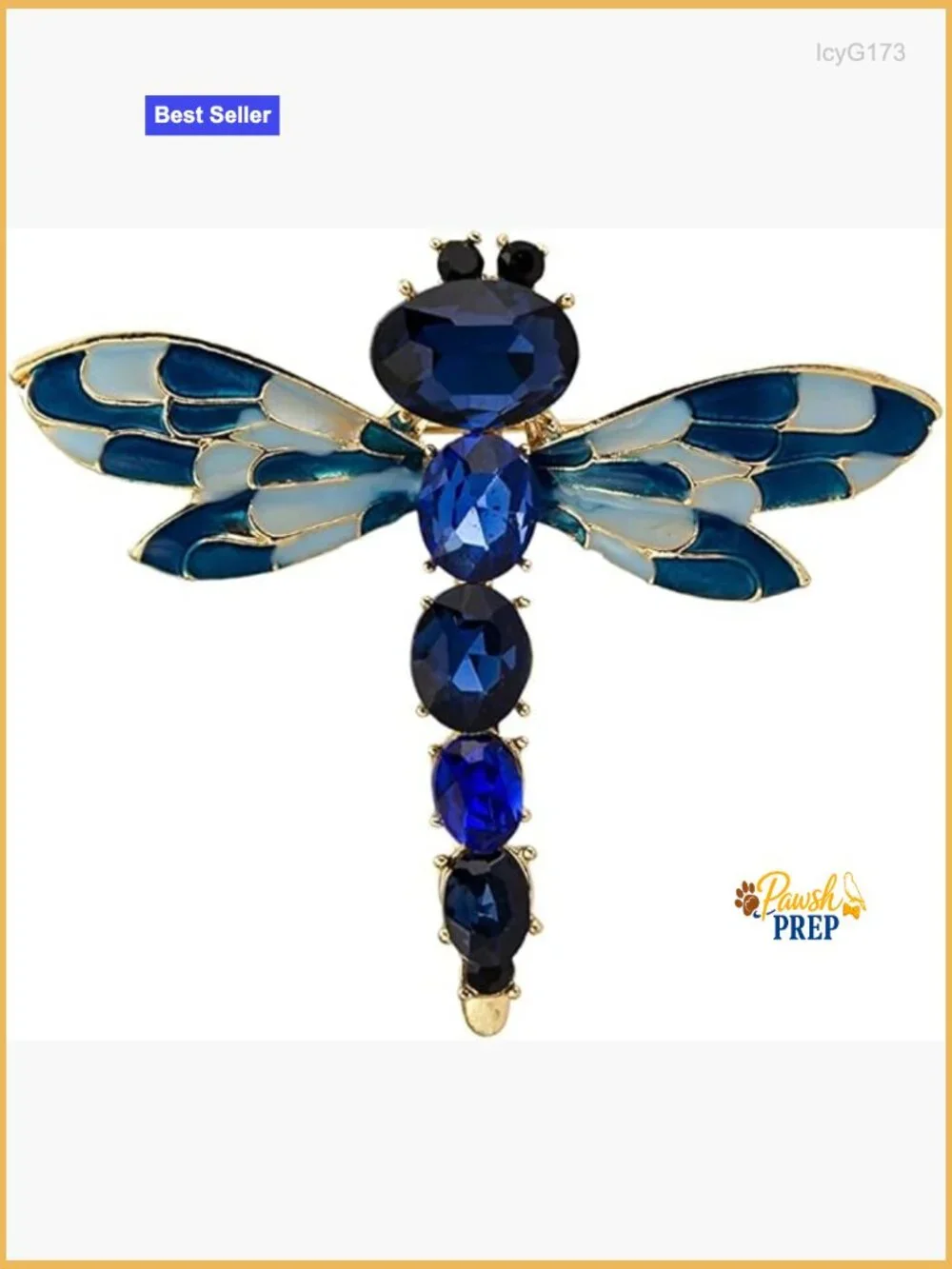 Zinc Alloy Metal Dragonfly Brooch Lapel Pin for Men, Gift Ready